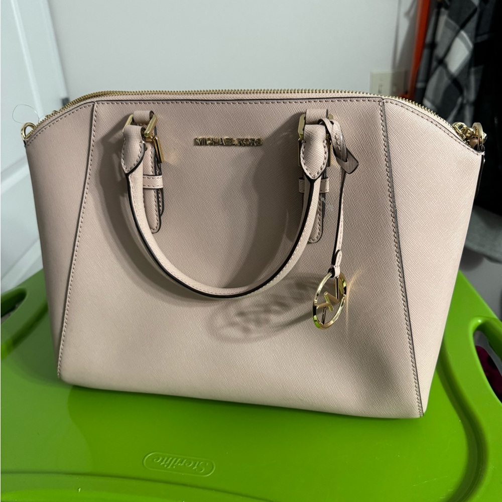 Michael Kors Cream Satchel Bag